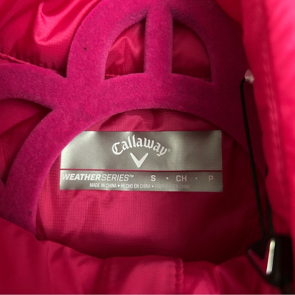 NEW Callaway Women's Vibrant Pink Quilted Golf Vest Size Small Insulated Thermal - Picture 4 of 10